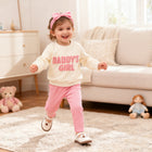 Girls Cozy Letter Sweatsuit Set