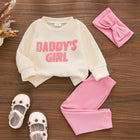 Girls Cozy Letter Sweatsuit Set