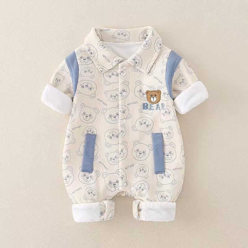 Cozy Autumn Layered Baby Onesie