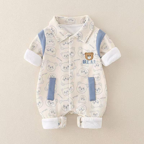 Cozy Autumn Layered Baby Onesie
